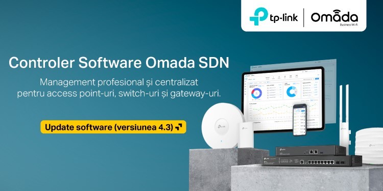 TP-Link a lansat oficial update-ul software (versiunea 4.3.5) pentru Controllerul Omada SDN, care le oferă business-urilor opțiuni avansate pentru gestionarea rețelei