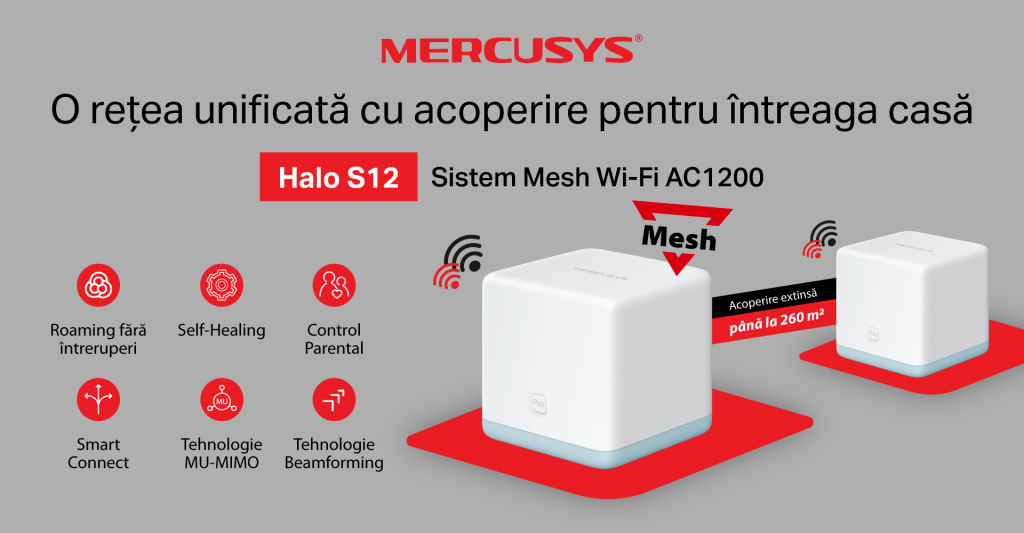 Review Adevărul Tech | Sistem Mesh Wi-Fi Halo S12 (2 pack) cu acoperire completă